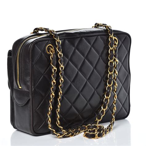 chanel black quilted shoulder bag|chanel shoulder bag ioffer.